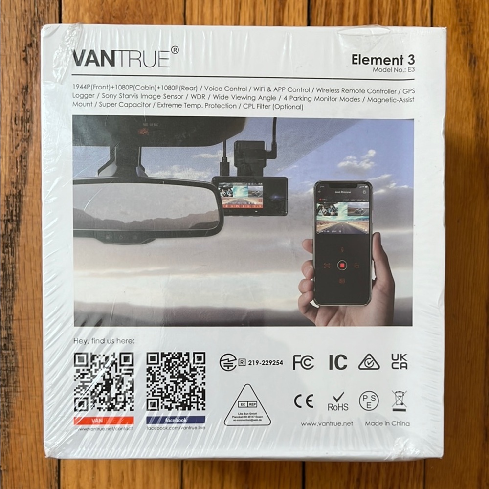 Vantrue Element 3 Triple WiFi Dash Cam